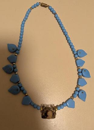 Колье натуральная бирюза