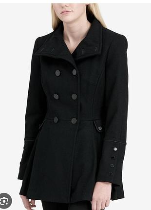 Двубортный шерстяной бушлат, пальто calvin klein pleat peplum.