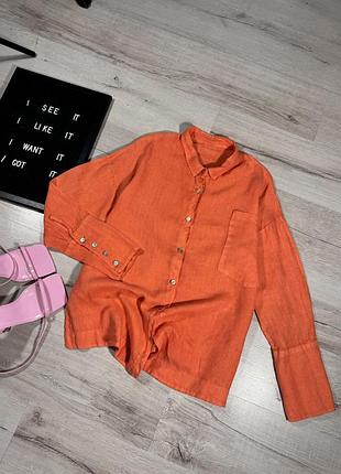 Лляна яскрава сорочка