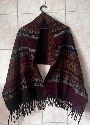 Теплий вінтажний чоловічий шарф