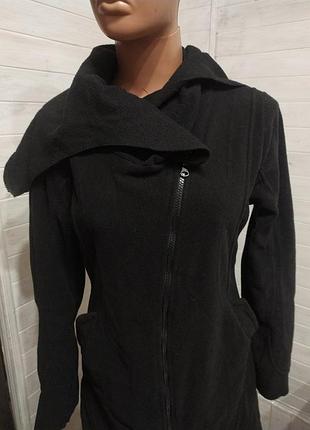 Флісовий кардиган-мантія з капюшоном унісекс 6