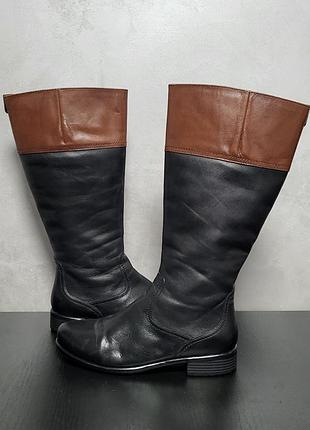 Кожаные женские сапоги сапог