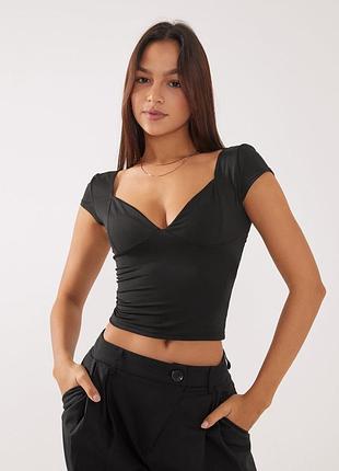 Чорний топ selfyy m🛍️1+1=3🛍️