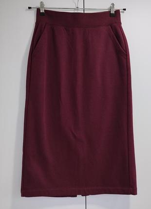 Тепла спідничка міді uniqlo