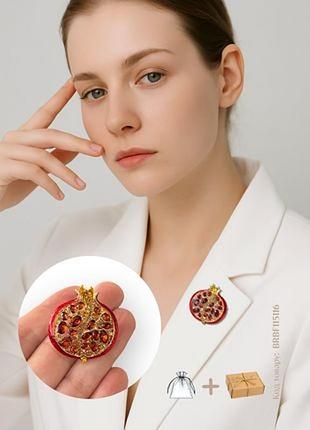 Брошь гранат красный – символ плодородности и внутренней силы, brbf115116