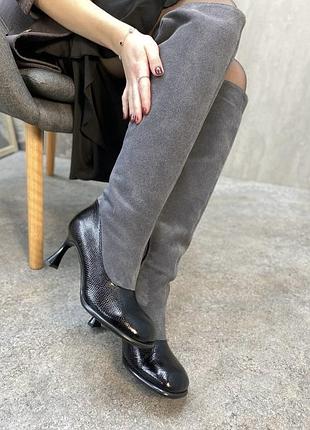 Новинка! шикарні чоботи turin’s натуральна шкіра та замш 36-41 зима демі