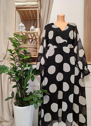 Шифонова сукня в великі горохи!