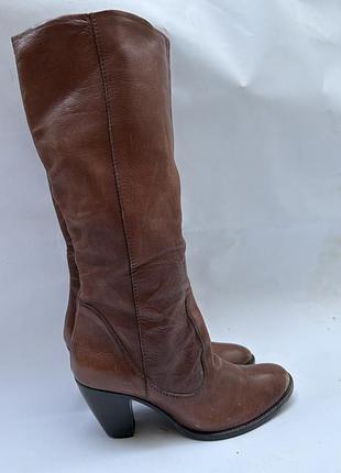 Шкіряні черевики чоботи високі  boots made in italy 22см