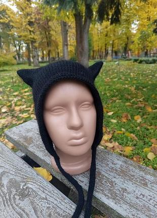 Коточепчик/чепчик с ушками/котошапка