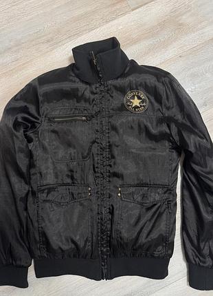 Чорна бомбер-куртка converse із логотипом all star