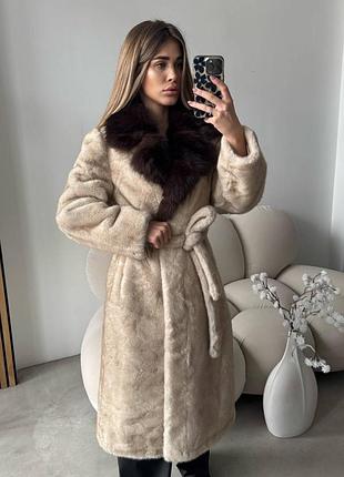Шуба з єко хутра песця мах маrа