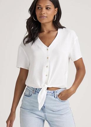 Блуза біла з ґудзиками matalan