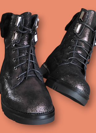 Детские зимние замшевые ботинки на цигейке натуральные  для девочки смотрим замеры