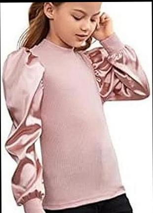 Суперова блуза з атласними рукавчиками shein