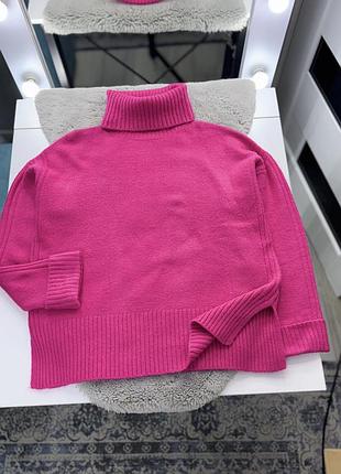 Светр светер кофта рожева з розрізами м-л