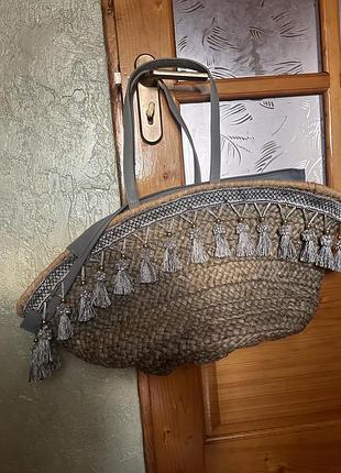 Плетена сумка-шопер