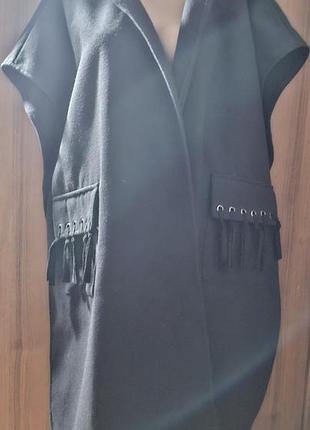 Черный кейп, пончо оверсайз