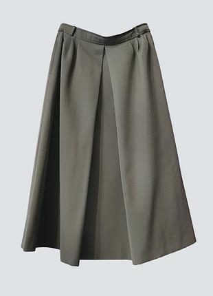 Шерстяная юбка миди со складкой юбка трапеция шерсть barco sport modell винтаж
