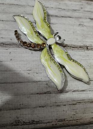 Брошка стрикоза метал емаль  англія