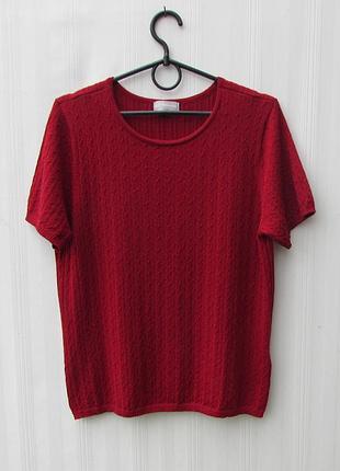 Шерстяной мягенький джемпер футболка 100% шерсть мериноса