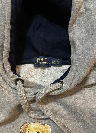 Худі оригінал polo bear принт з медведем 3