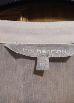 Нежная атмосферно-прозрачная блуза/рубашка redherring (romania)с кружевом2 фото