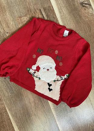 Светр новорічний 18/24 новий