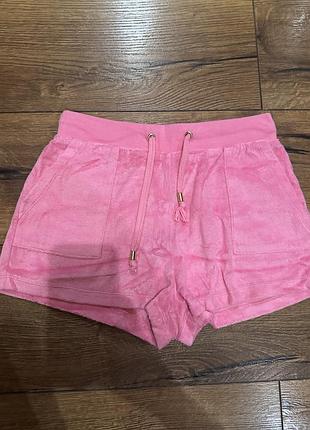 Шорти розовые рожеві махра