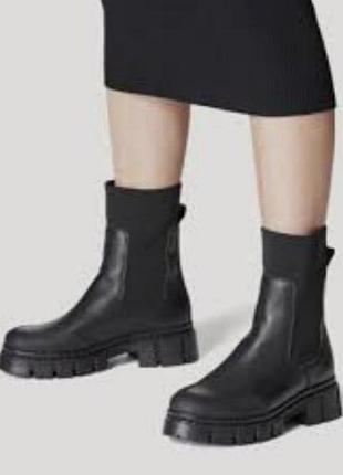 Ботинки челси tamaris кожа 40р 26см