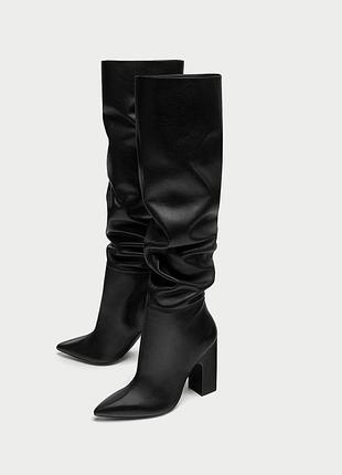 Продам шикарні чоботи 39 розмір zara