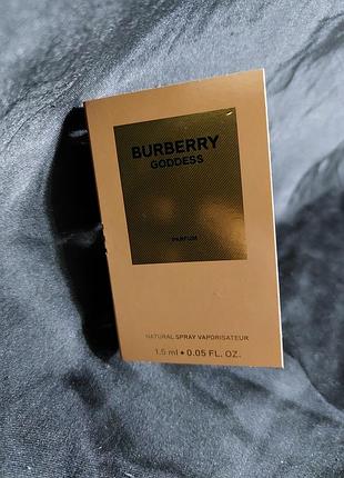 Burberry burberry goddess - роскошный гурманский аромат со соляными нотами кожи, ванили и лаванды, пробный образец, 1,5 мл.