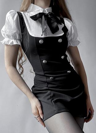 Невероятное платье в школьном стиле🔥