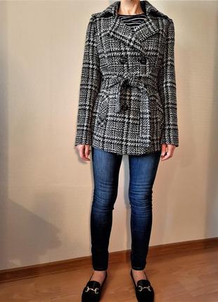 Пальто укороченное женское бренда mosaic 44-46 р. (украинский)1 фото