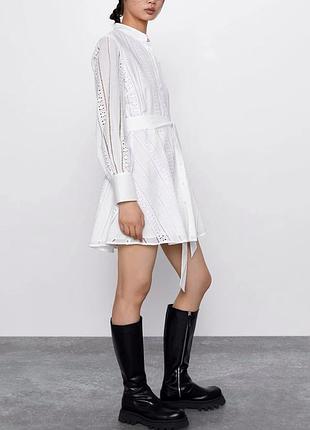 Платье белое женское zara