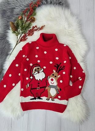 Теплий новорічний светрик, різдзвяний светрик