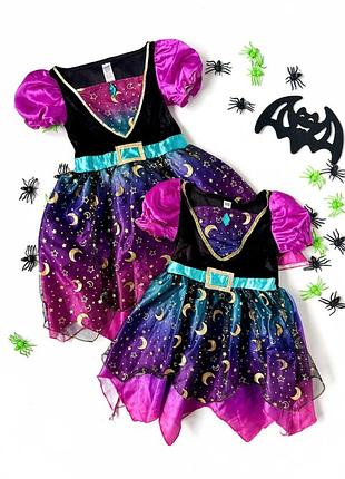 Карнавальные платья, платья ведьмочка, колдунья, волшебница hallom scream 1-2 и 6-7 лет