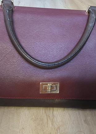 Сумка італійського бренду genuye leathe, натуральна шкіра.