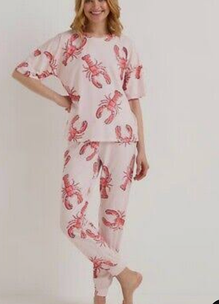 Пижама женская штаны и футболка с принтом