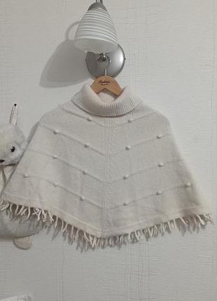 Пончо. горло. накидка для девочки 6-8 лет.