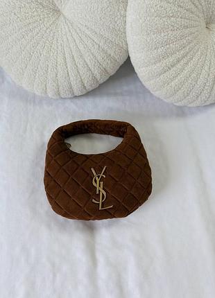 Сумка icarino in quilted suede caramel cognac