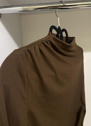 Блузка в шоколадному відтінку