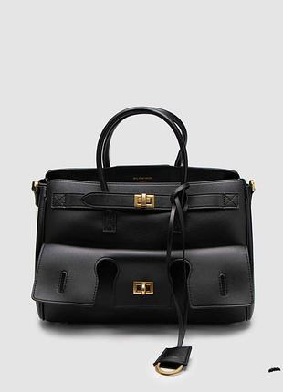 Сумка баленсиага bel air small carry all bag in black\gold