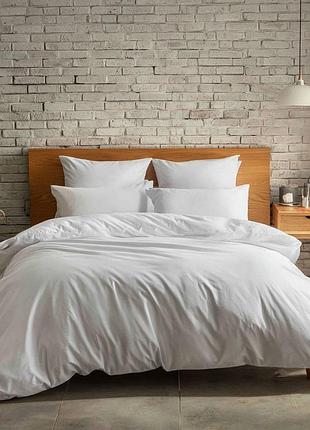 Постільний комплект фланель однотон супер люкс білий