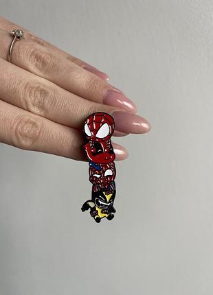 Пін значок металевий брошка  «spider-mask totem» людина павук, росомаха