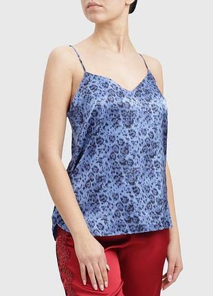 Шелковая майка анималистичный принт регулируемые бретели от stella mccartney