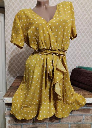 Сукня коротка в горох