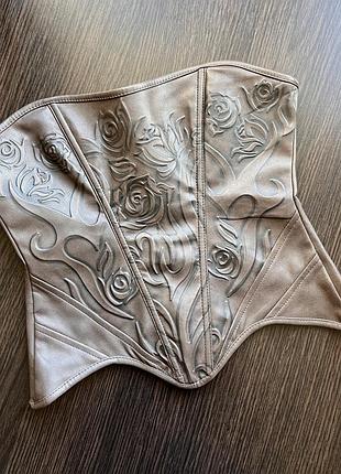 Корсет / топ зі штучної шкіри