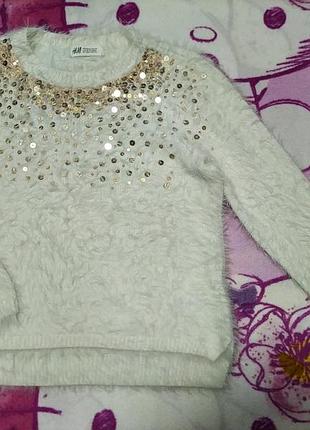 Теплая,брендовая,зимовая кофта, свитшот, джемпер для девочки 9-10 р-h&amp;m