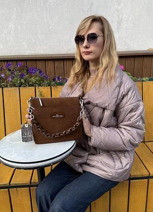 Сумка жіноча замшева середнього розміру polina eiterou