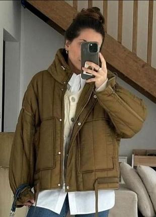 Стеганая куртка zara  м размер 🔥 делаю скидки! большая распродажа 💥 не упусти свой шанс!